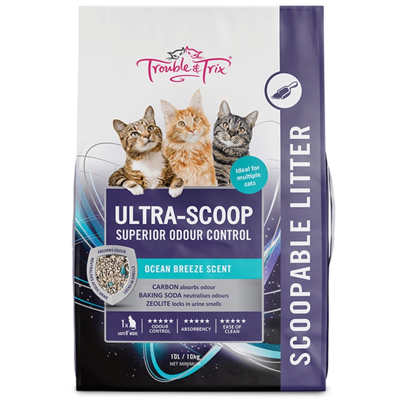 Trouble & Trix Litter Superior Odour Control Ocean Breeze