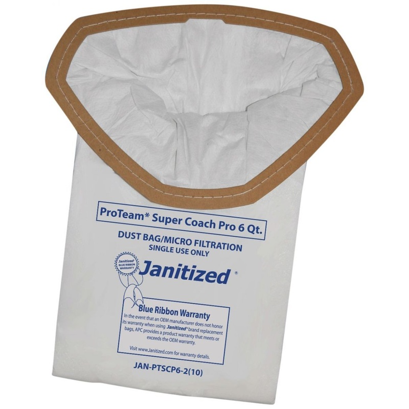 Janitized JAN-PTSCP6-2  (10) PRO TEAM VACUUM BAG CASE 10 – 10 PACKS