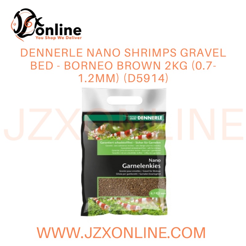 DENNERLE NANO SHRIMPS GRAVEL BED – BORNEO BROWN 2kg (0.7-1.2mm) (D5914)