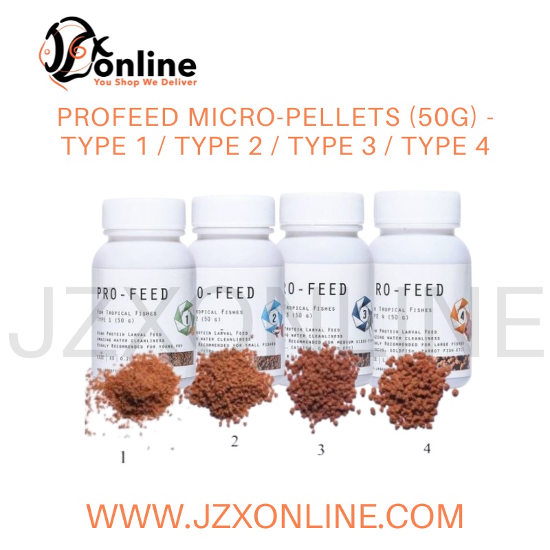 PROFEED Micro-Pellets (50g) – Type 1 / Type 2 / Type 3 / Type 4