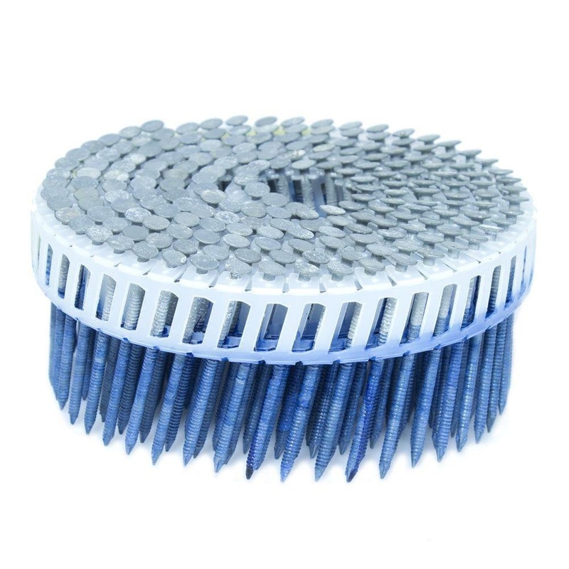FASCO 2 in. x 0.092 in. 15-Degree Ring Hot Dip Plastic Sheet Coil Siding Nail 3,200 per Box