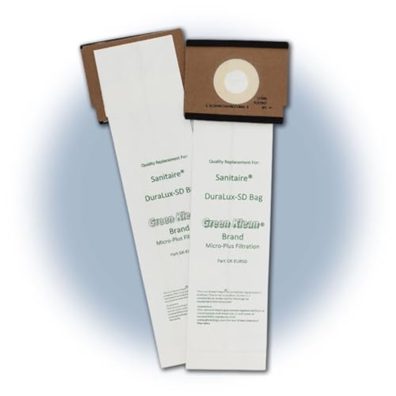 Vacuum Bags  Fits Sanitaire Style SD Duralux Models SC9120 to SC9150, SC9180, C4900  Replacement for OEM# 63262, H-2268  10-Pack (10-Pack Case)