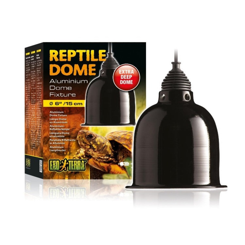 Exo Terra Reptile Aluminum Dome Fixture Small – 6 inch