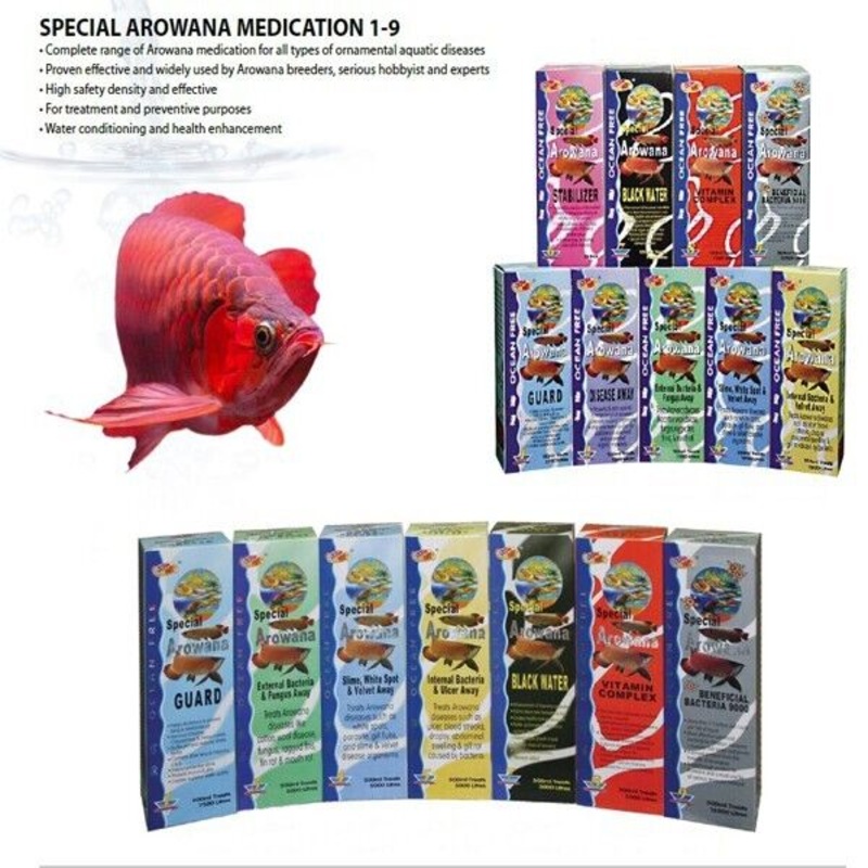 OCEAN FREE – Special Arowana complete range of medication for all diseases
