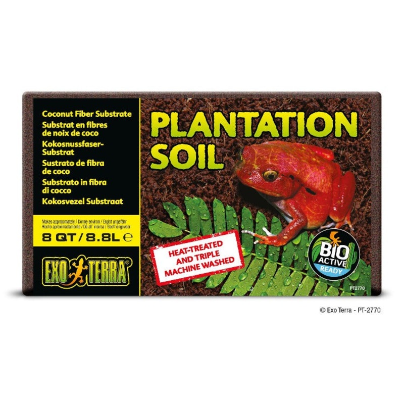 Exo Terra Plantation Soil Brick, Tropical Terrarium Substrate