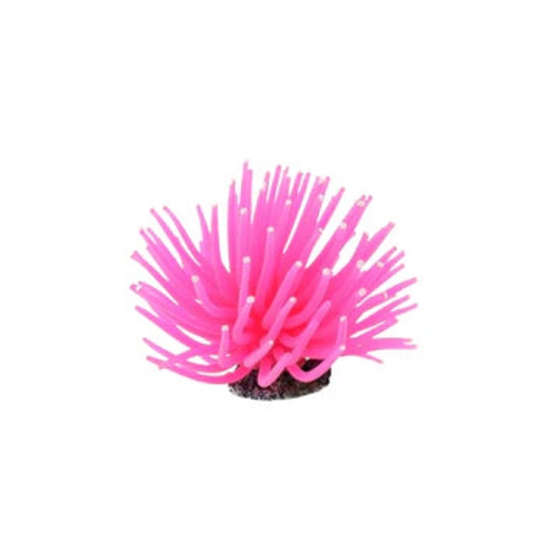 Anemone Aquarium Decor Pink Medium  8x11cm