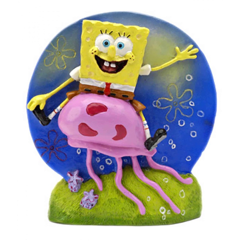 SpongeBob Squarepants on Jellyfish Resin Replica Large Ornament – 7.6cm High
