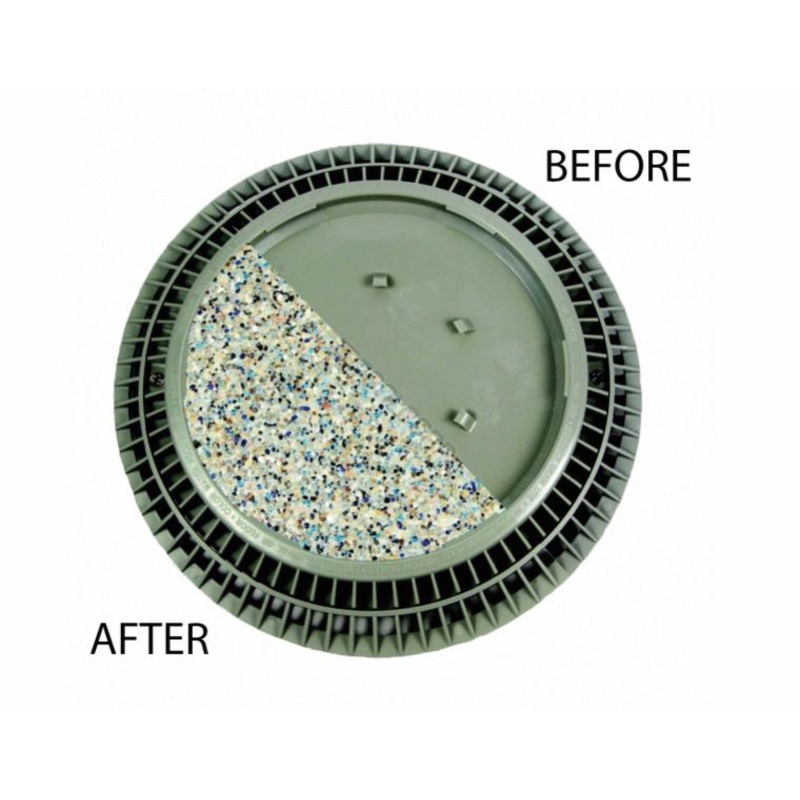 8″ av pebbletop frame & grate – white – 8-ptd-101a