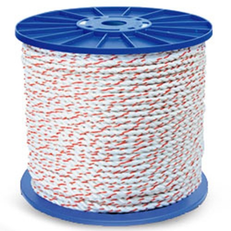 Truck Rope – PolyDac White-Orange – 3 Strand – 5/8″ x 600′, 6100 lbs Tensile (1 Spool) – CWC-326035