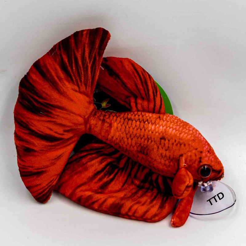 GreenPleco ‘Red Betta’ 17cm Plushie with Suction Cup