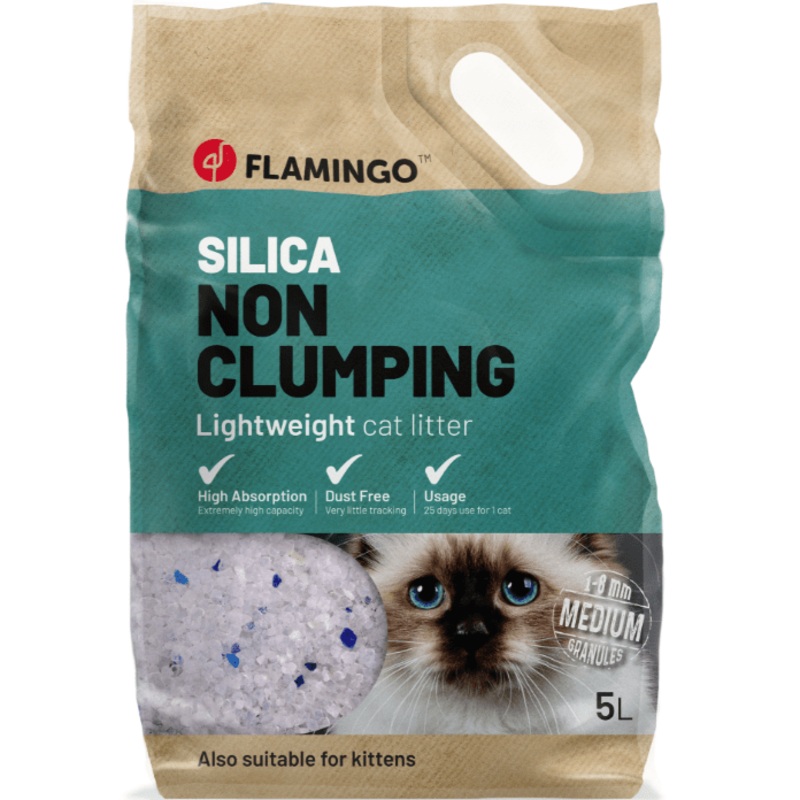 Flamingo Silica Cat Litter Medium 5L