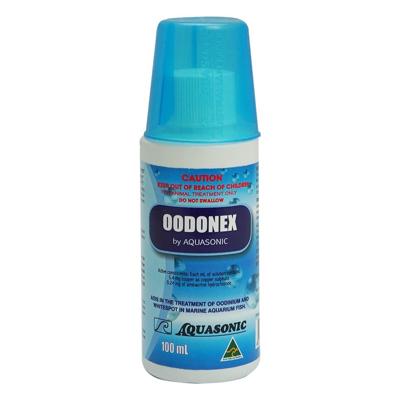 Aquasonic Oodonex 100ml – White Spot Treatment for Marine Fish – Australian Made