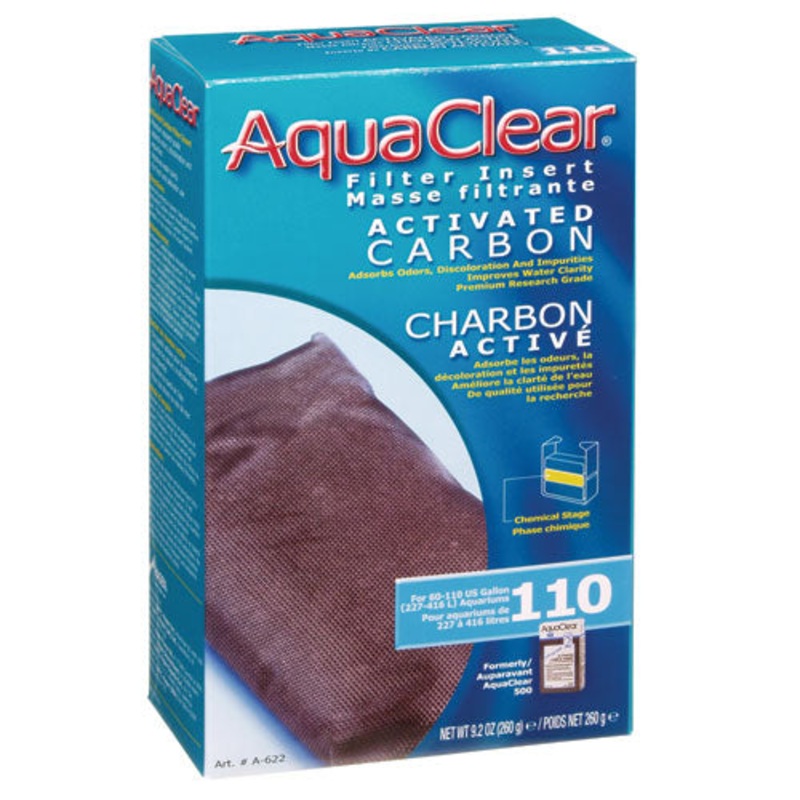 Activated Carbon Filter Insert for AquaClear 110/500 – 1 pk