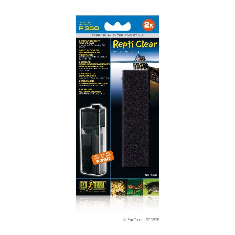 Exo Terra Repti Clear F350 Fine Foam – 2 Pack