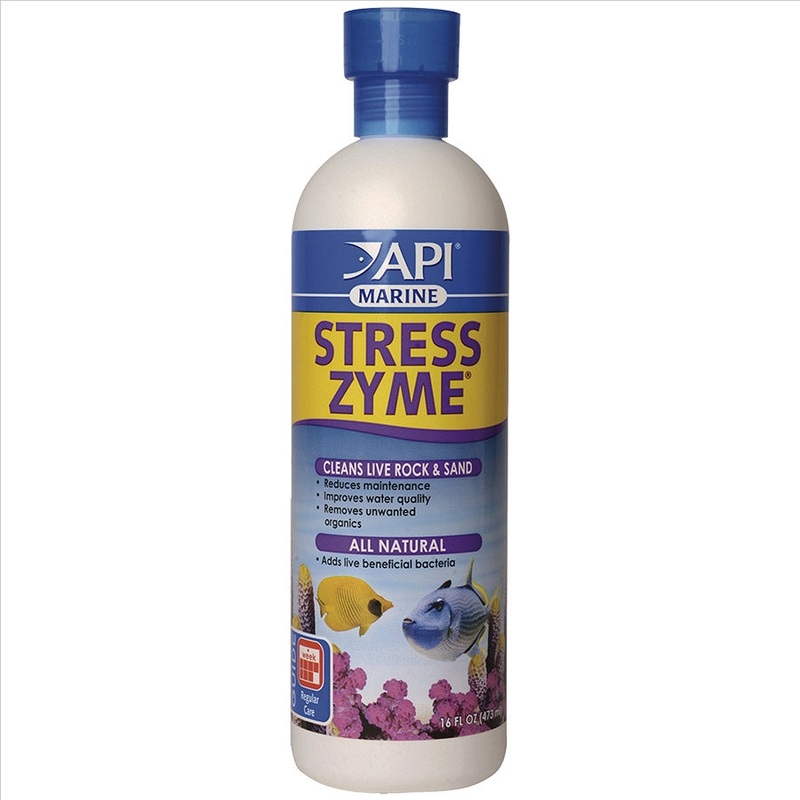 API Marine Stress Zyme 473ml Improves Biological Filtration – Reduces Sludge