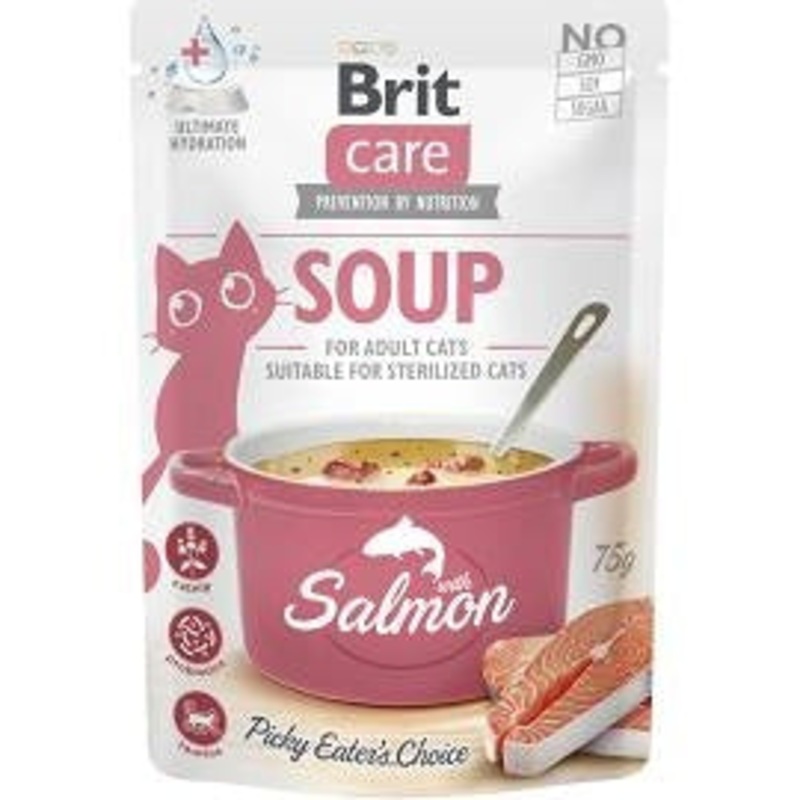 Brit Care Cat Soup with Salmon 75gr