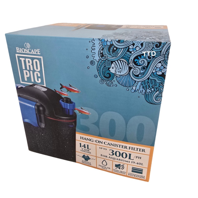 Bioscape Hang On Canister Filter 300lph – Aquariums up to 19-40L