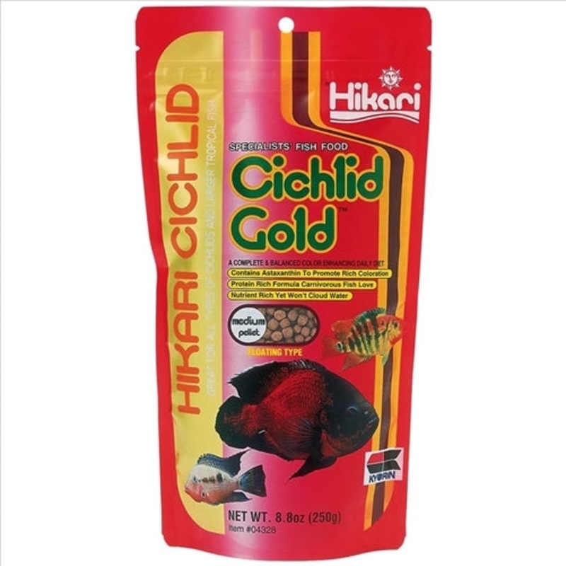 Hikari Cichlid Gold Medium Pellet 250g – 4.8-5.3mm pellet