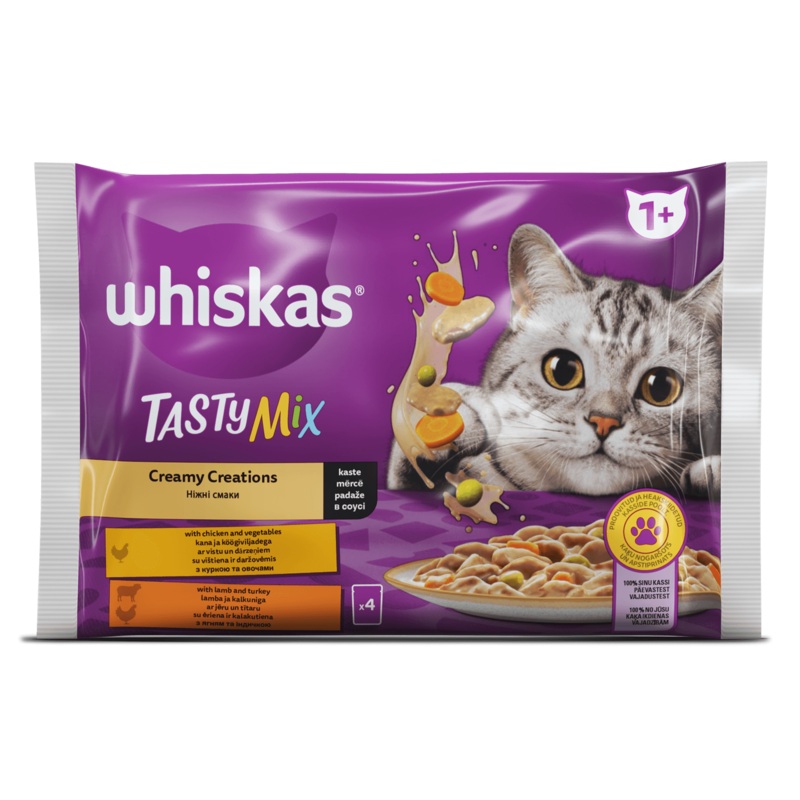 Whiskas Tasty Mix Creamy Creations Chicken in Gravy 4x85gr