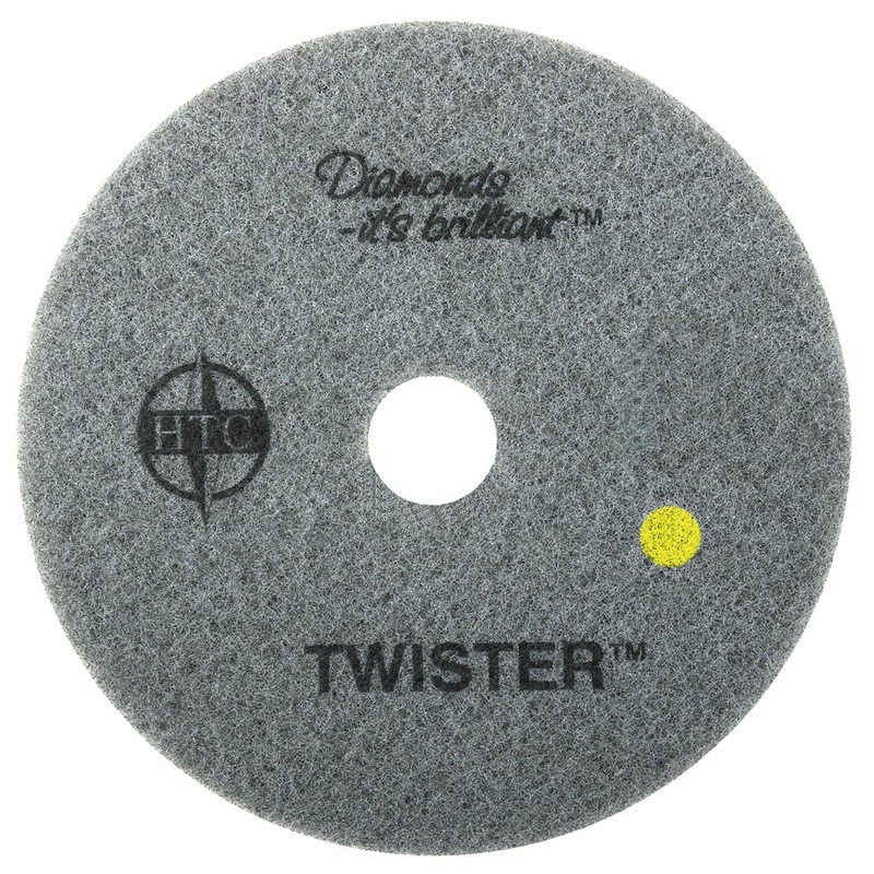 Americo Manufacturing 435415 Twister Yellow 1500 Grit Floor Pad for Step 2 Initial Polishing (2 Pack), 15″