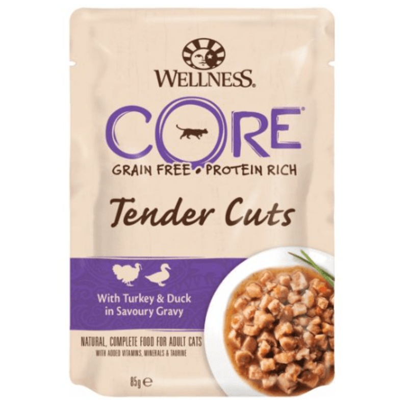 Wellness Core Tender Cuts Turkey & Duck 8x85gr