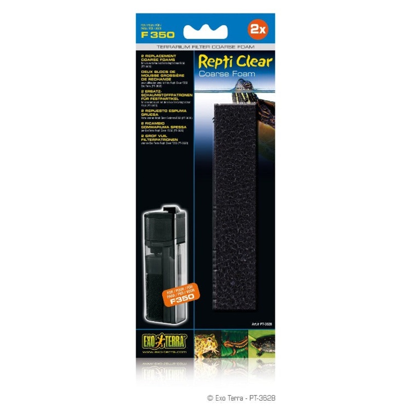 Exo Terra Repti Clear F350 Coarse Foam – 2 Pack