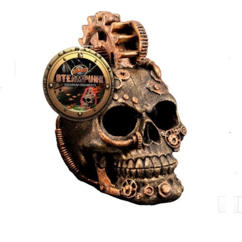 Zoo Med Steampunk Aquarium Ornament – Skull