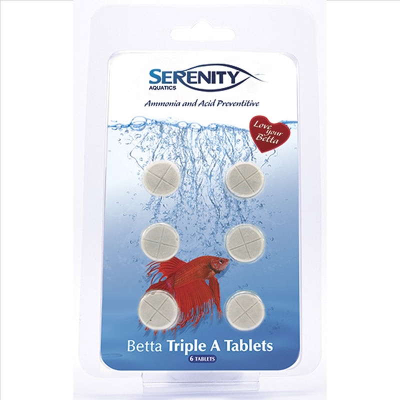 Serenity Betta Triple A Ammonia and Acid Preventative 6 Tabs