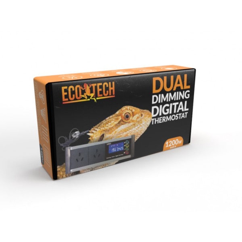 Eco Tech Advanced Reptile Thermostat – Dimming – Dual Electronic Thermostat.