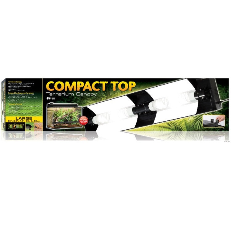 Exo Terra Compact Top Plastic Canopy for Large 36 inch Terrariums