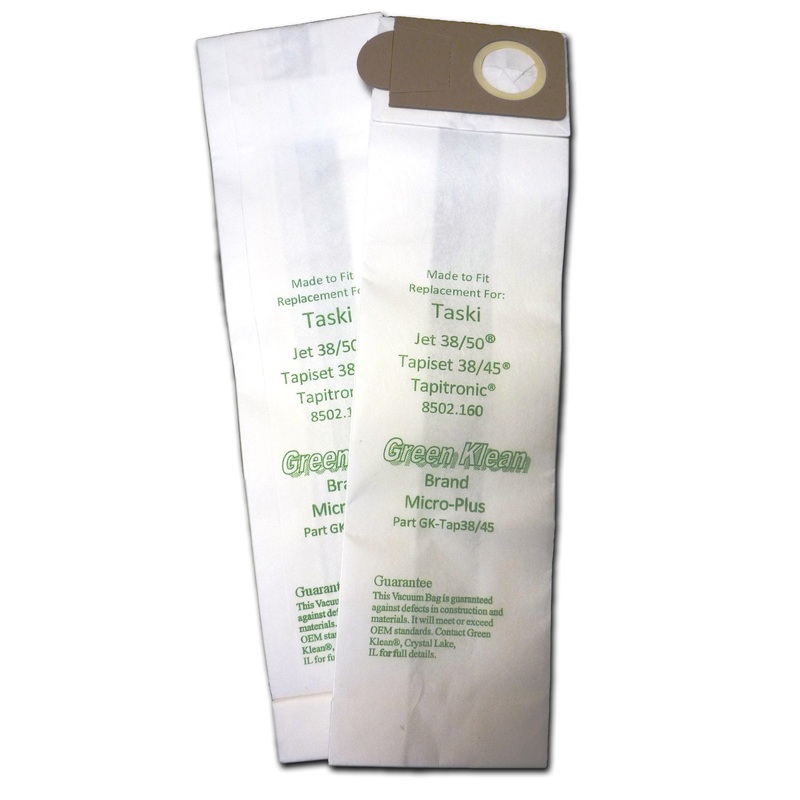 Green Klean GK-Tap38/45 Taski Jet 38/50, Tapiset 38/45 and Tapitronic Replacement Bags (Pack of 100)