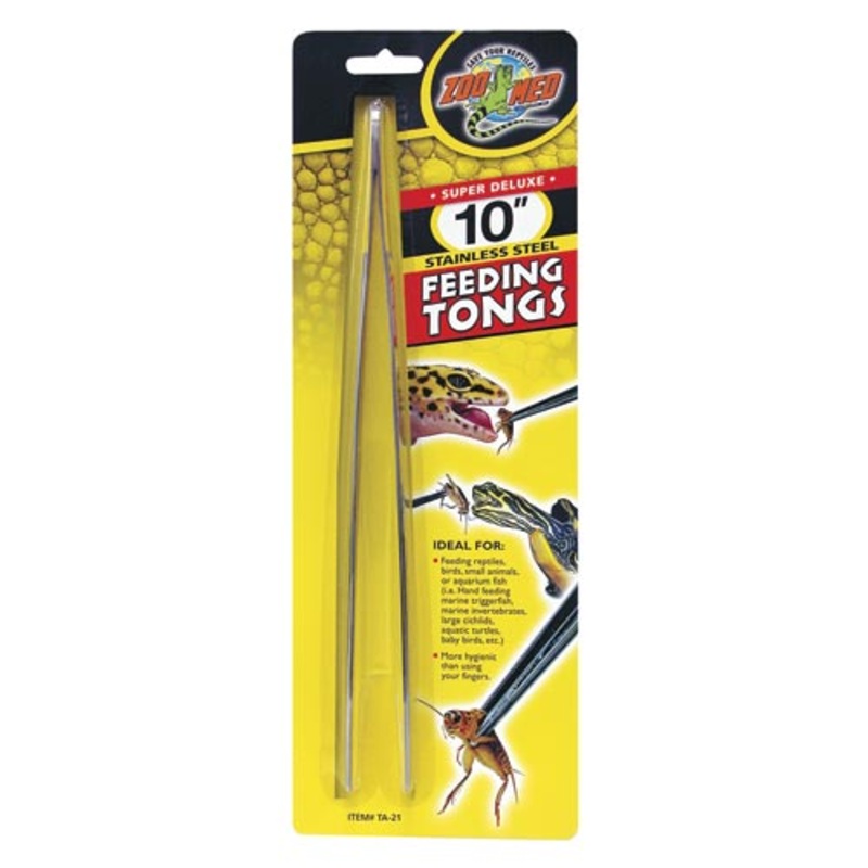 Zoo Med Stainless Steel Feeding Tongs 10 inch