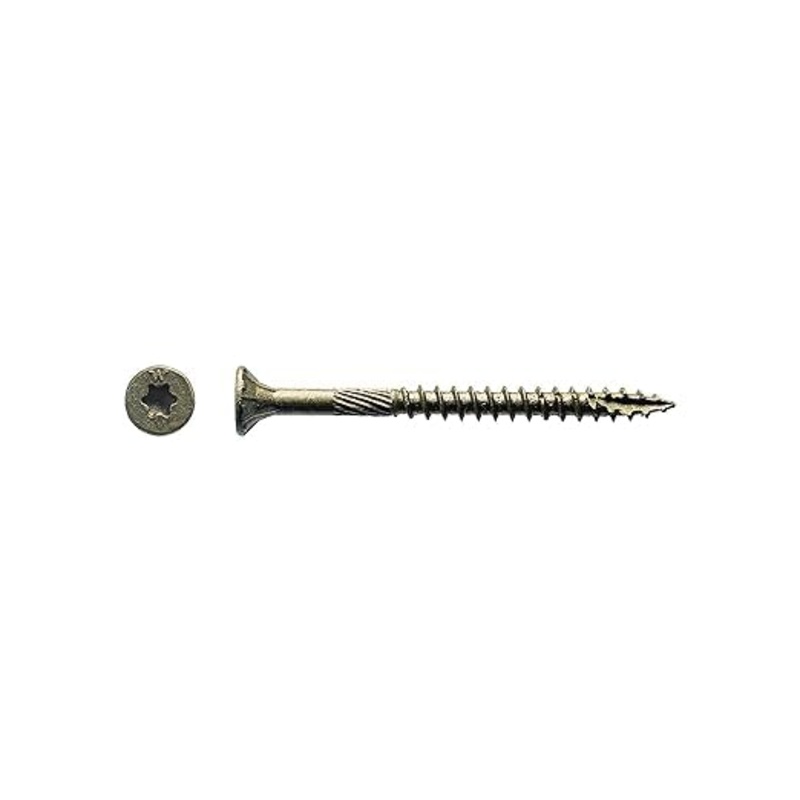 Big Timber BTX82 Wood Screws 8×2 Inch T-20-Drive Bit Bronze Star Flat Head (3500 Count)