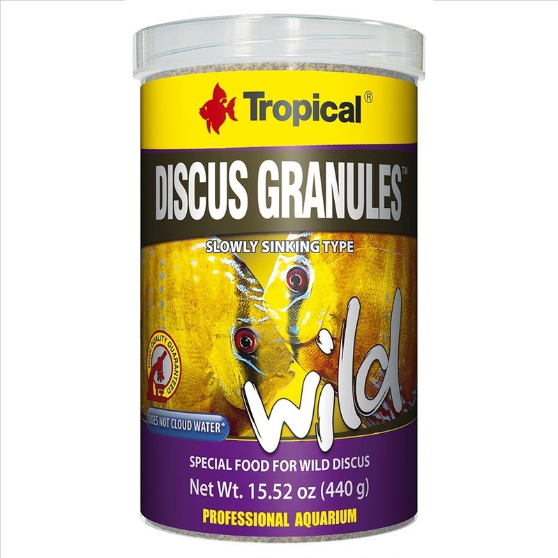 Tropical Discus Granules Wild 2mm Pellet 440g 1000ml Fish Food