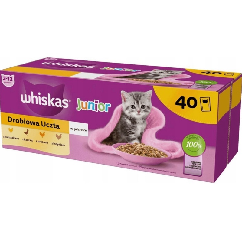 Whiskas Junior Poultry in Jelly 40x85gr