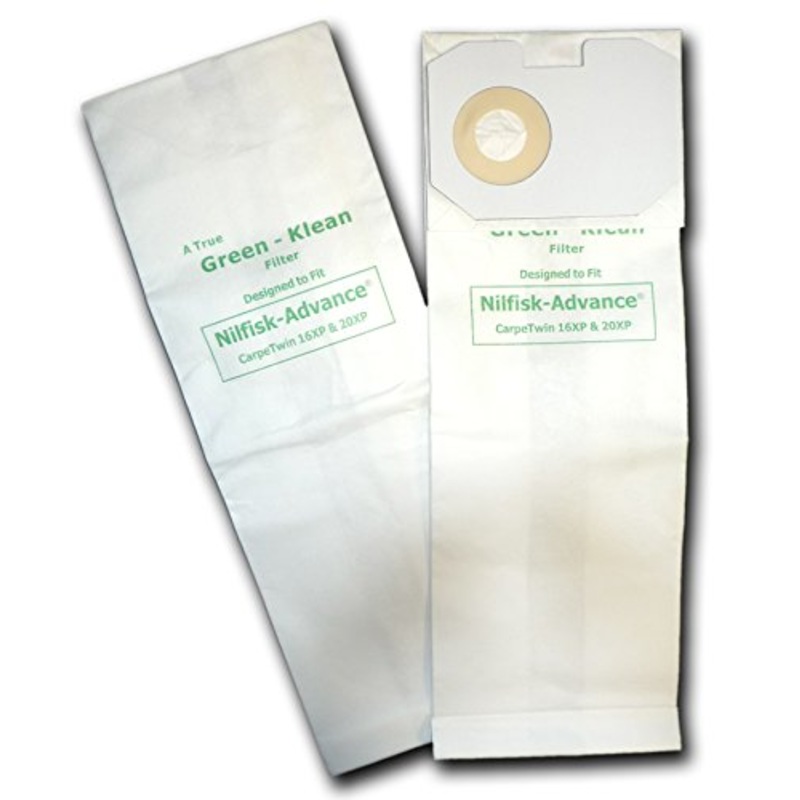 Green Klean Nilfisk Carptwin 16xp & 20xp 323153 10 Pack Generic Vacuum Bags