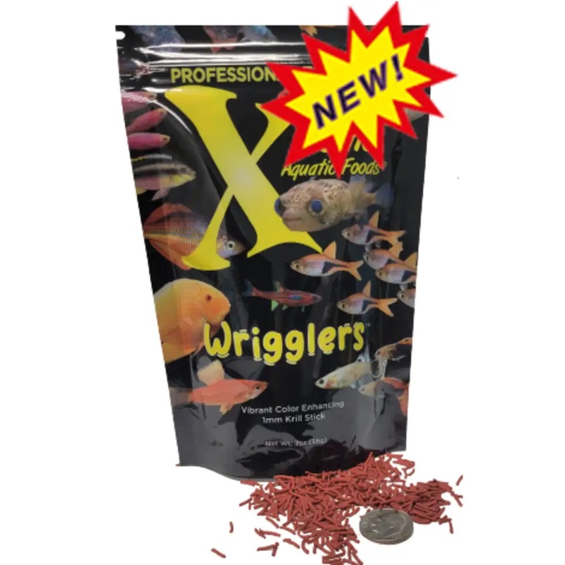 Xtreme Wrigglers – 1mm Slow Sinking Krill Sticks Resealable Pouch Bag L(L9)