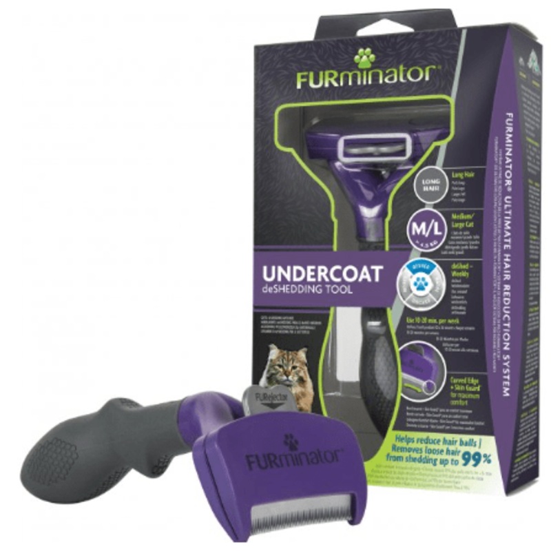 FURminator deShedding Tool for Medium/Large Long-Haired Cats