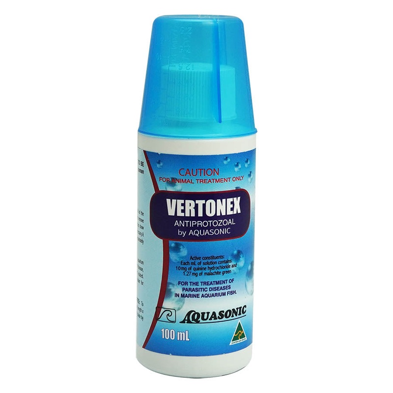 Aquasonic Vertonex 100ml – White Spot Treatment for Marine Fish – Australian Made