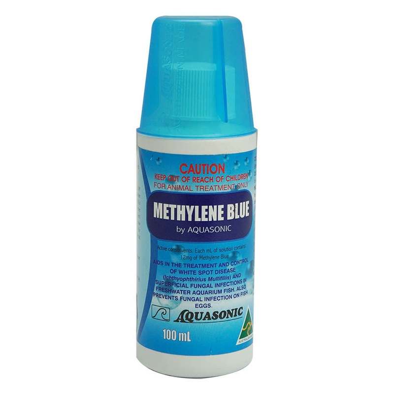 Aquasonic Methylene Blue 100ml – Fungus Treatment – Australian Made