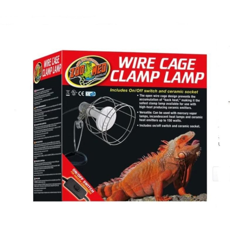 Zoo Med Wire Cage Clamp Lamp – Up to 150 watt