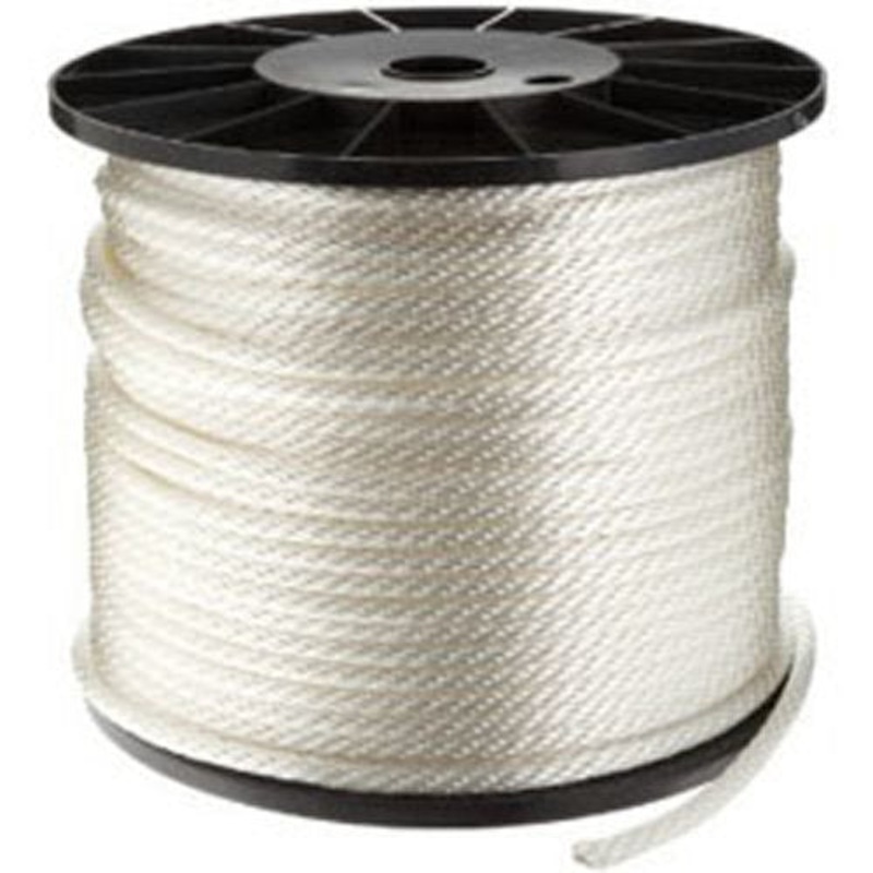 Continental Western Corporation CWC Solid Braid Nylon Rope, White (1/8″ x 1000′)