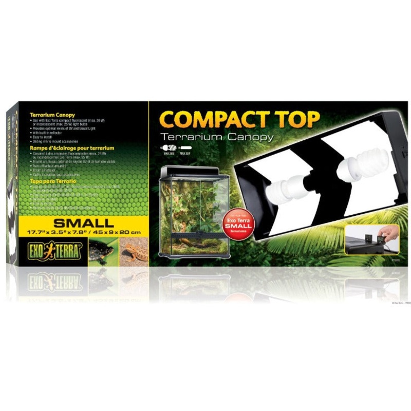 Exo Terra Compact Top Plastic Canopy for Small 18 inch Terrariums