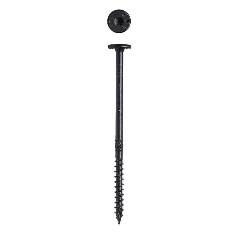 Big Timber WTX155 #15 x 5 in. Black Star Drive Wafer Head Screw 350 Pack