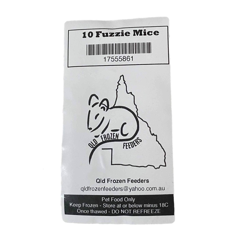 Frozen Feeder Mice – Fuzzie – 10 Pack – Frozen Food – In store Pick Up Only