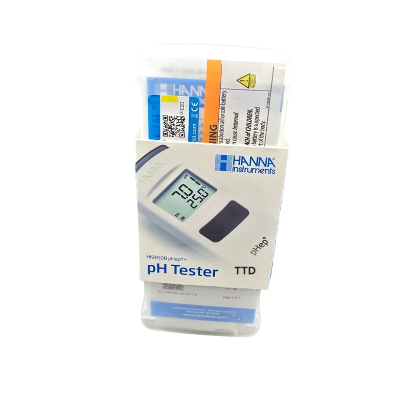 HANNA pHep+ Waterproof Pocket pH Tester with 0.01 pH Resolution – HI98108