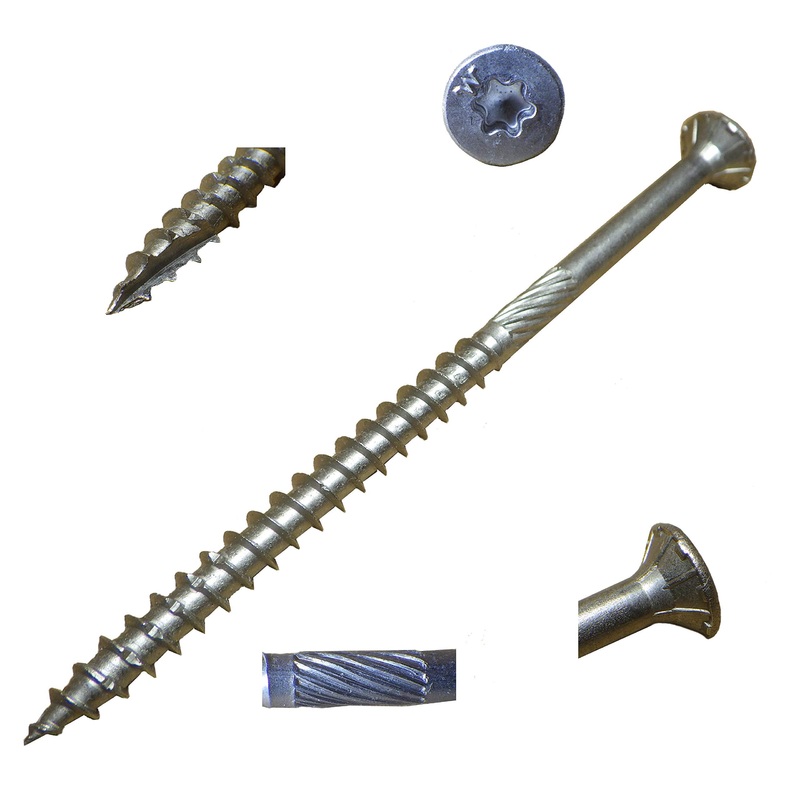 (4,000 Count) Big Timber STX9158 9 x 1-5/8 Flat Head Stainless Steel Screws