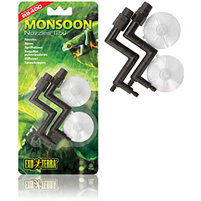 Exo Terra Monsoon Reptile Mister Replacement Nozzles with Suction Cups