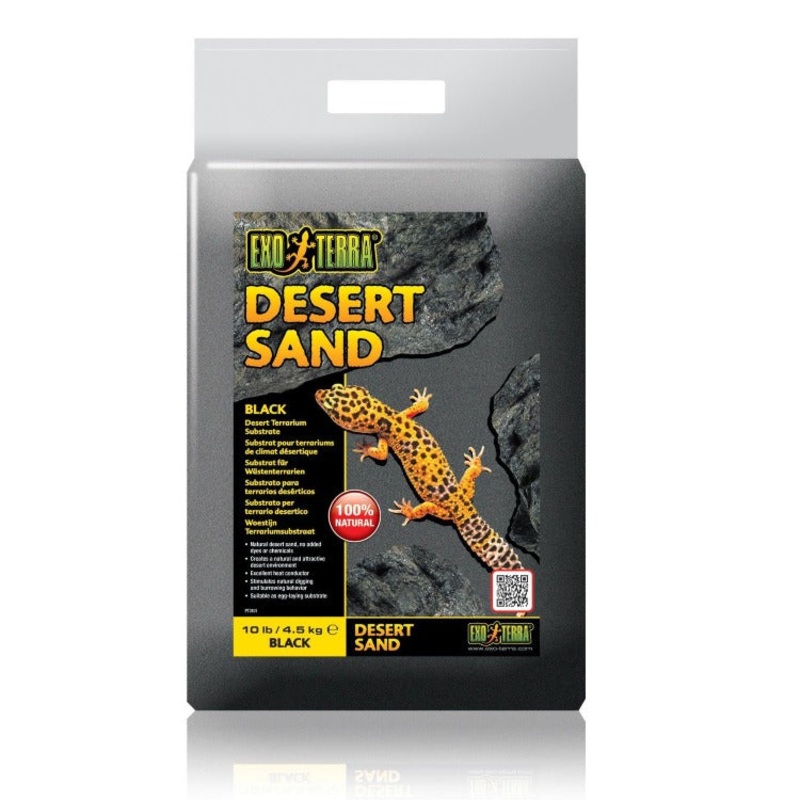 Exo Terra Desert Sand, Black Terrarium Substrate 10 lb