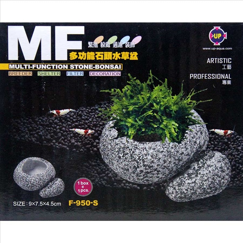 UP Aqua Small Ceramic Plant Stone Pot – or Breeding Cave